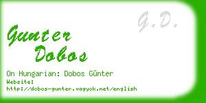 gunter dobos business card
